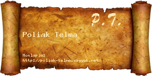 Poliak Telma névjegykártya